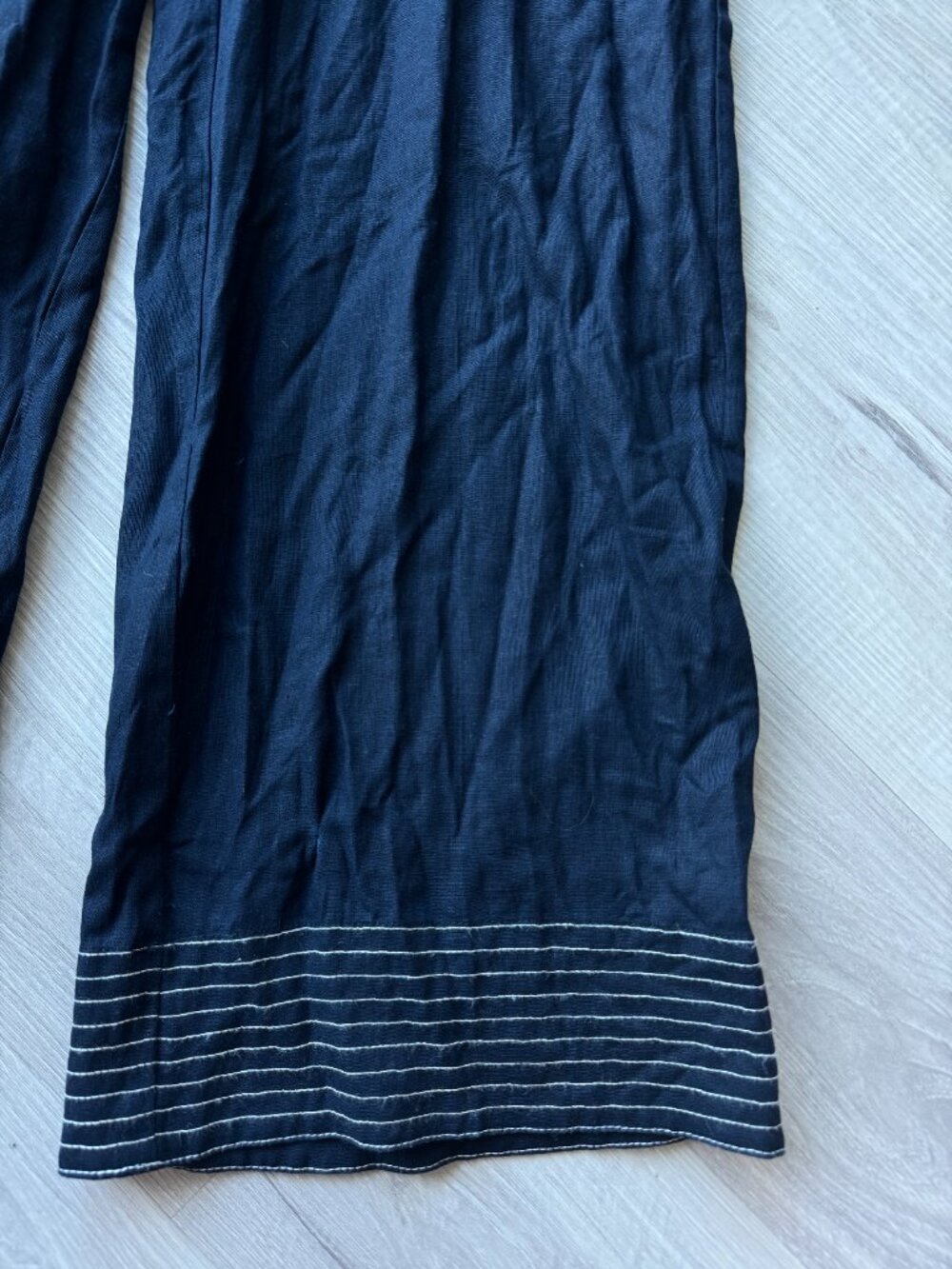 ZARA Contrast Piping Halter Jumpsuit NWT Ink Blue NWT XS - Picture 15 of 16